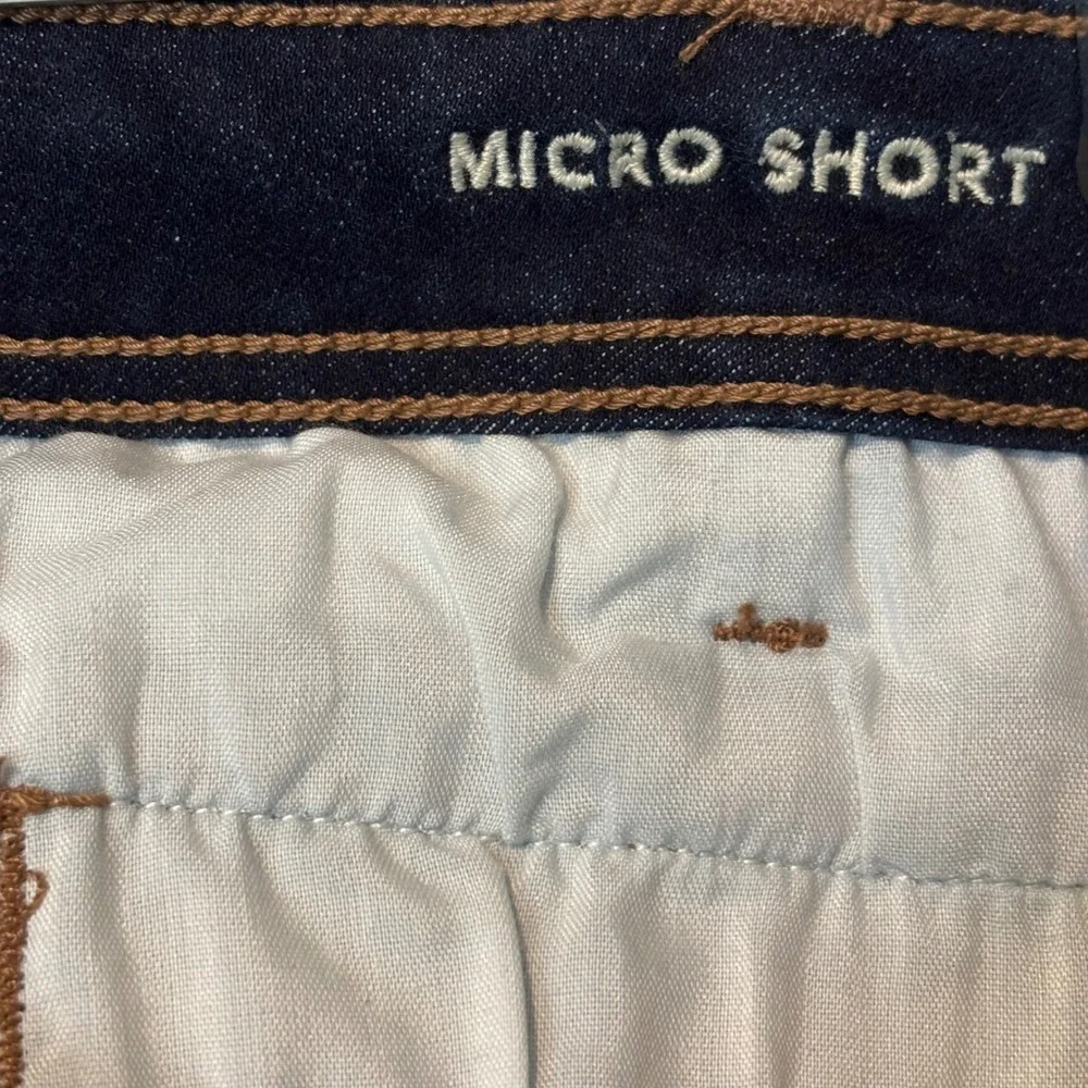 American Eagle Womens 12 Micro Shorts Denim Stretch High Rise Dark Wash Blue NWT